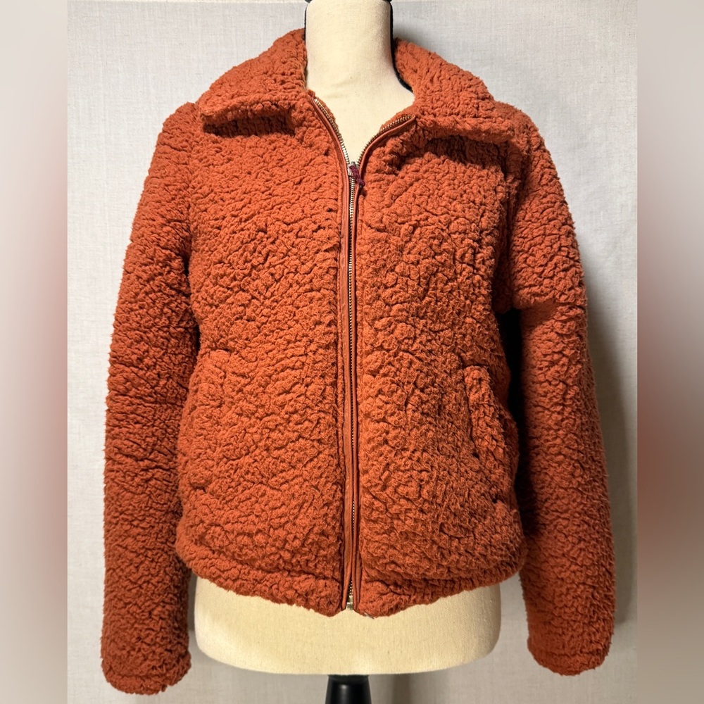 Iris Burnt Orange Teddy Jacket
